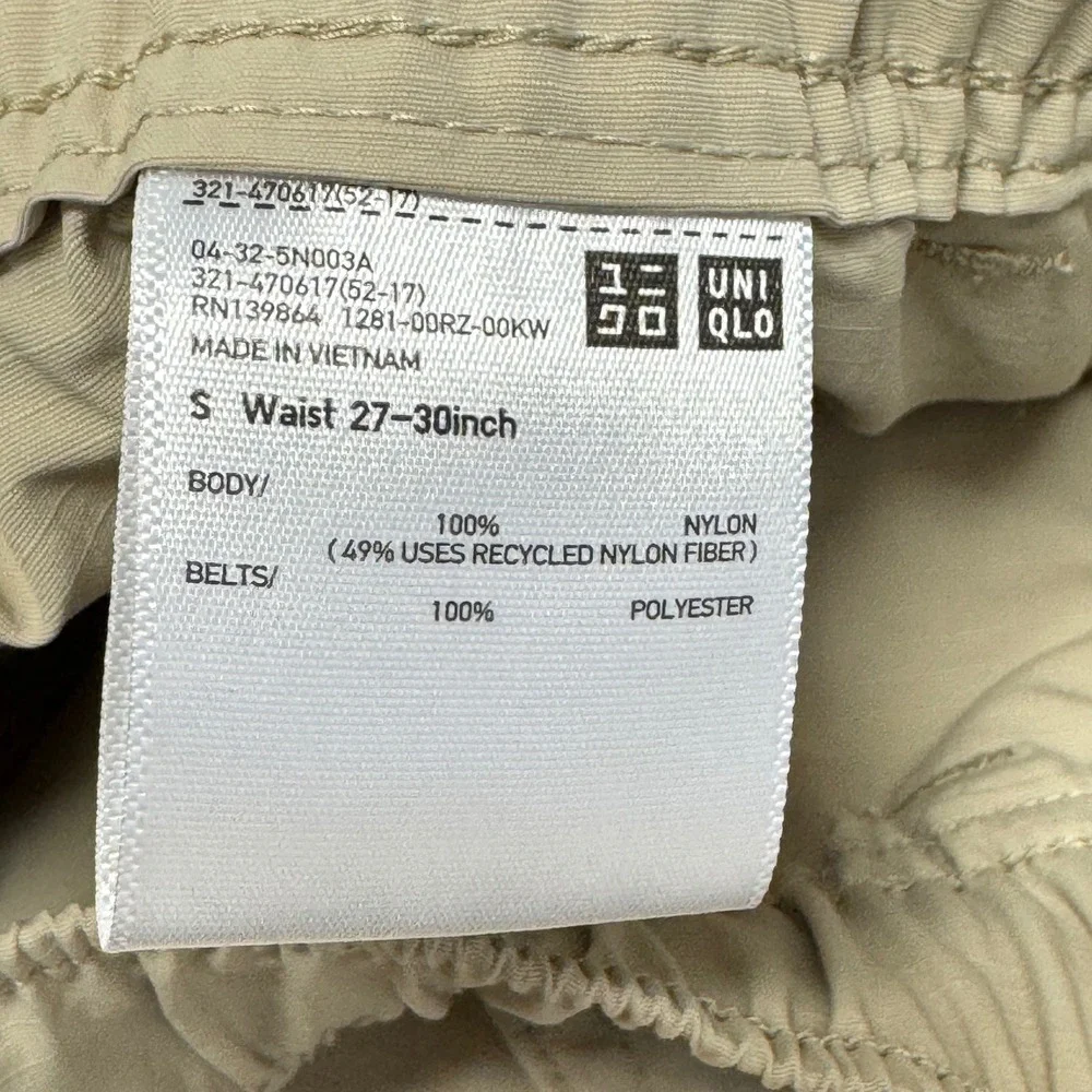 Uniqlo Geared Shorts Unisex Geared Shorts Beige Nylon Hiking Utility Belted‎ Sm